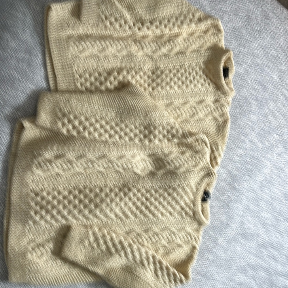 Set of 2 Hand Knit Irish Wool Sweaters - beautiful and yet never worn.
